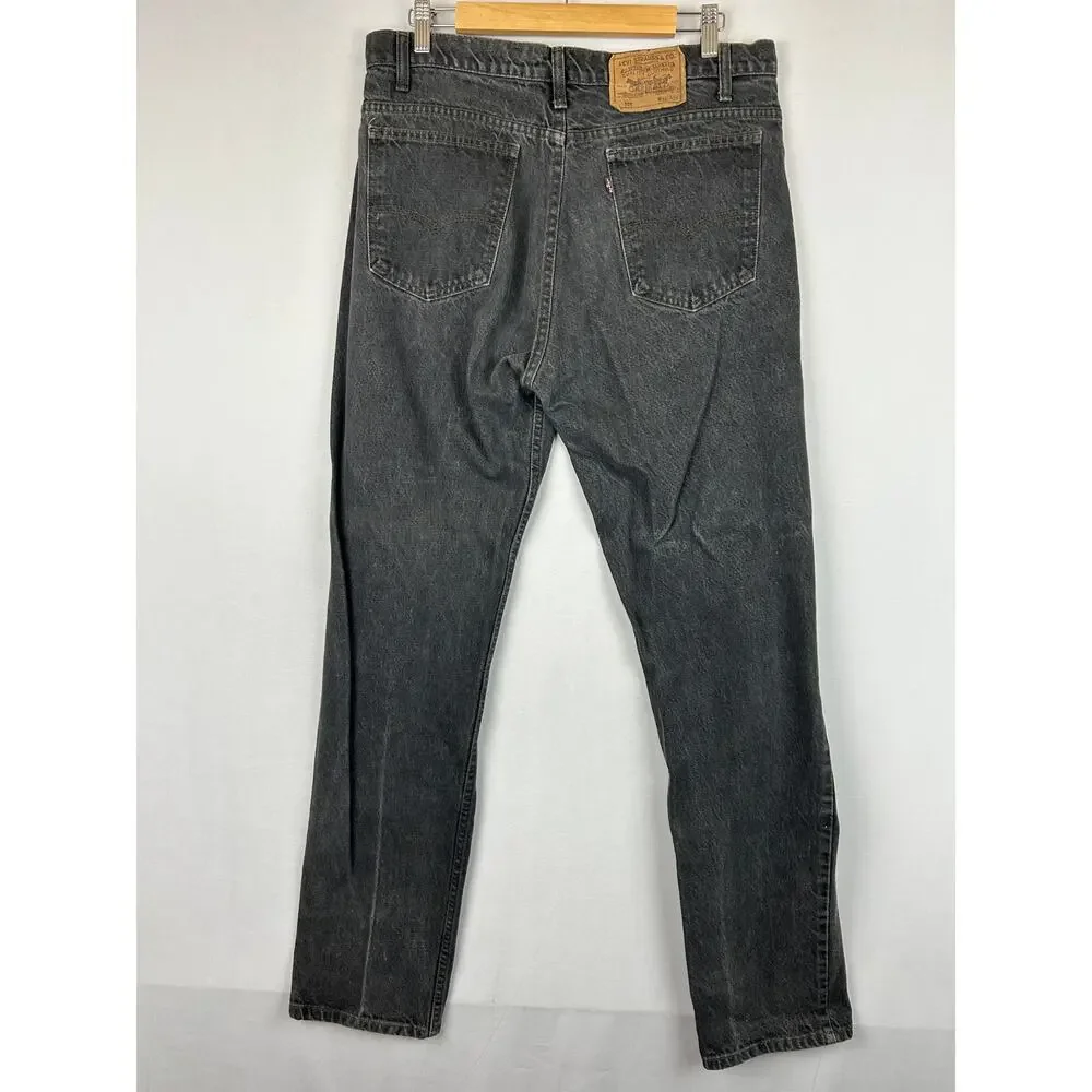 Levi's 505 Regular Fit Jeans Black Vintage 80s Men's Size 36x34 (Measures 34x34)